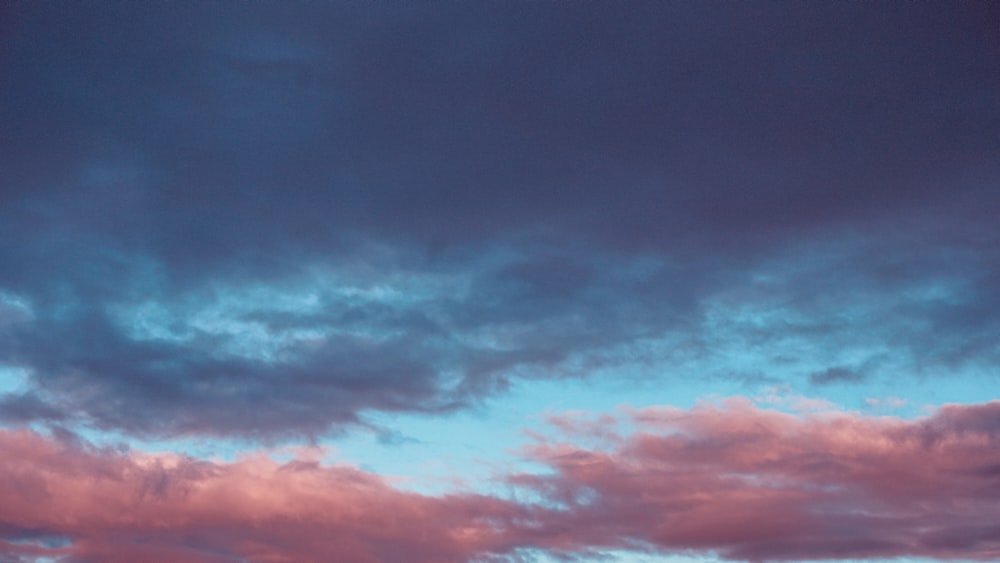 blue and orange cloudy sky