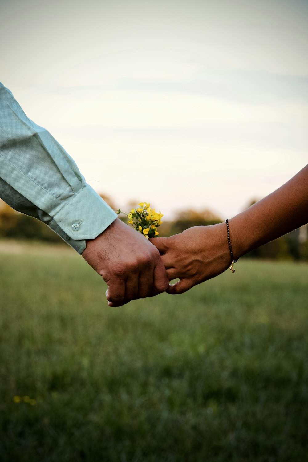 person holding yellow flower bouquet