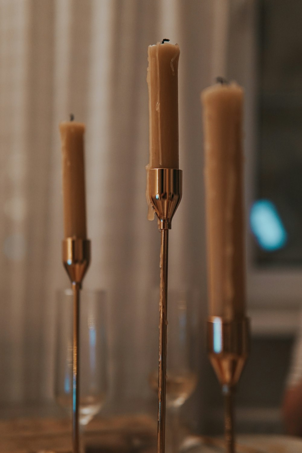 brown wooden sticks with light