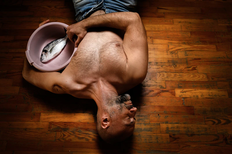 Man relaxing at home, a glimpse into his private world