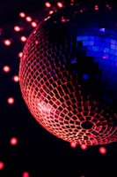 red and black round light