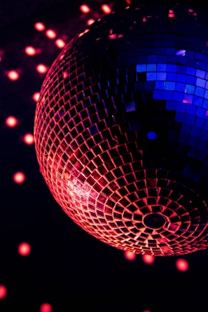 red and black round light