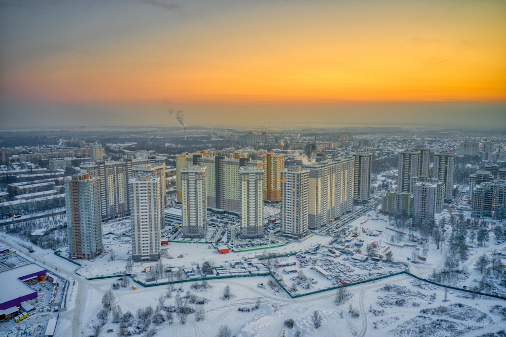 aerial view of city buildings during daytime