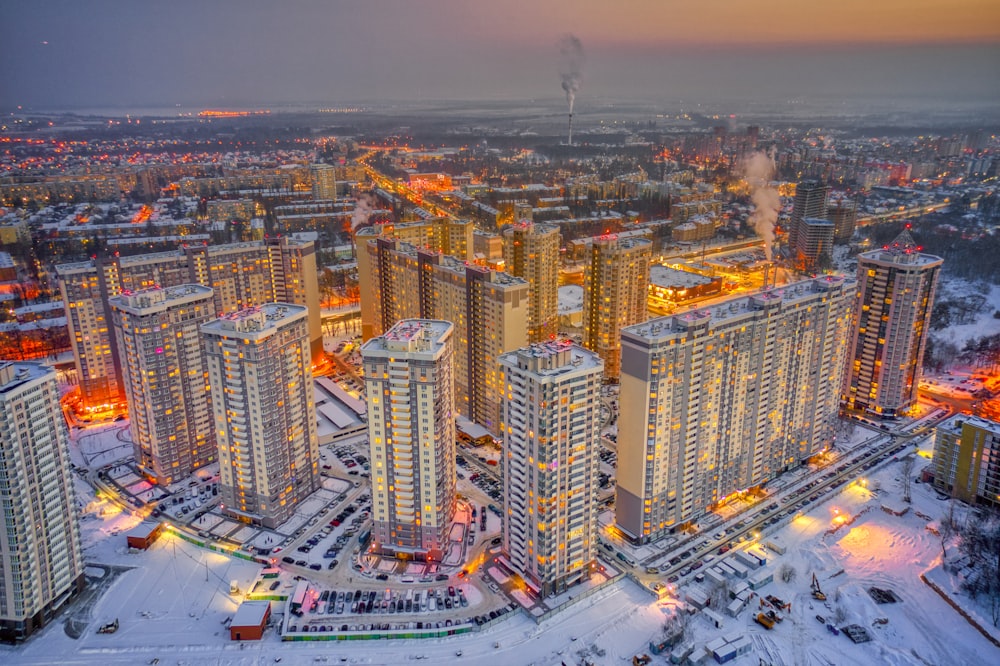 aerial view of city buildings during daytime