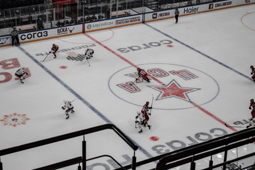 people playing ice hockey on ice stadium