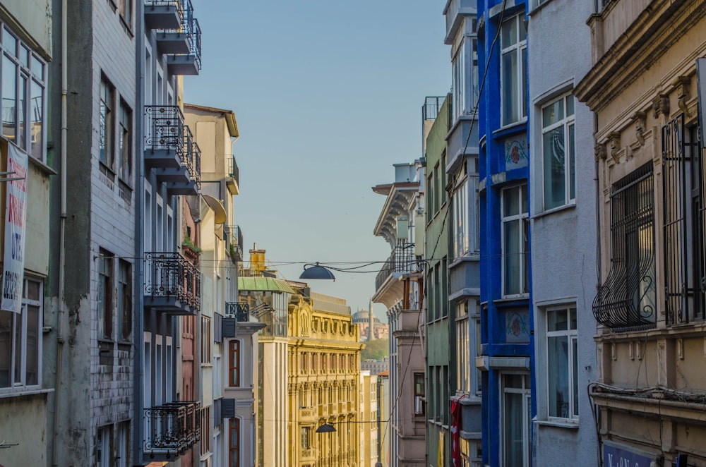 blue and white concrete building during daytime