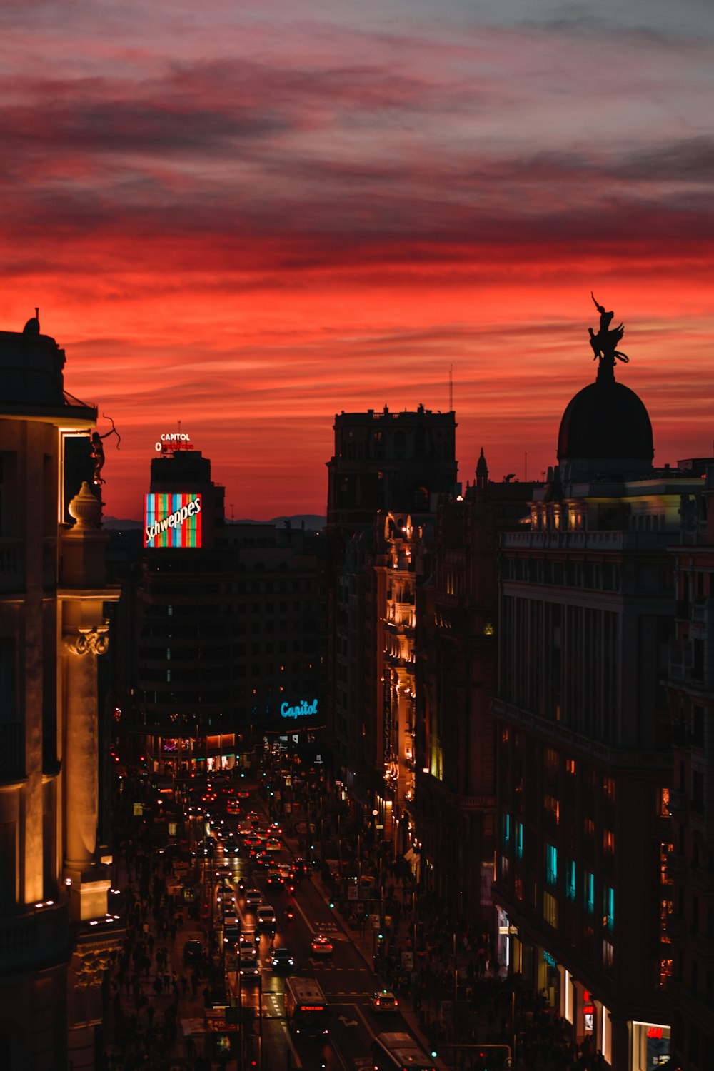 silhouette of building during sunset