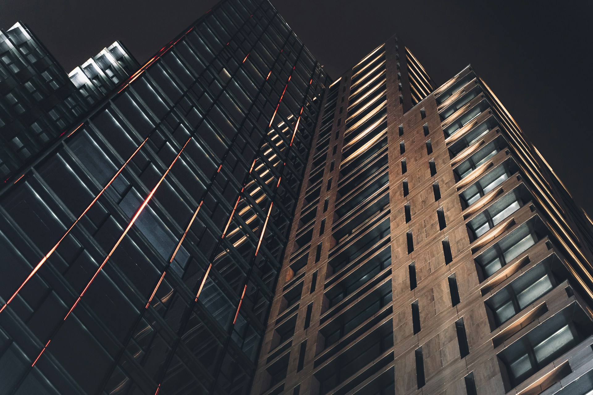 brown high rise building during nighttime