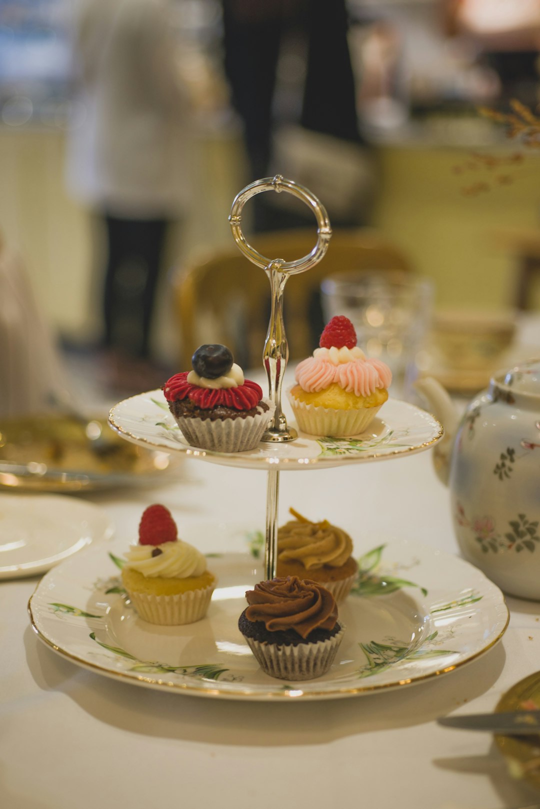 cupcakes on white ceramic plate