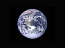 Earth with clouds above the African continent