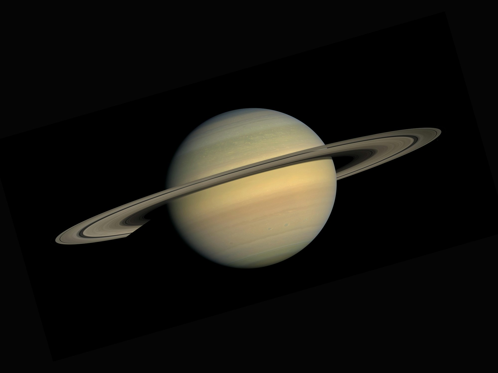 Saturn as seen from the Cassini–Huygens space-research mission - wornbee.com