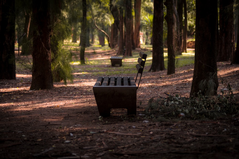 Boîte en bois marron sur terre brune