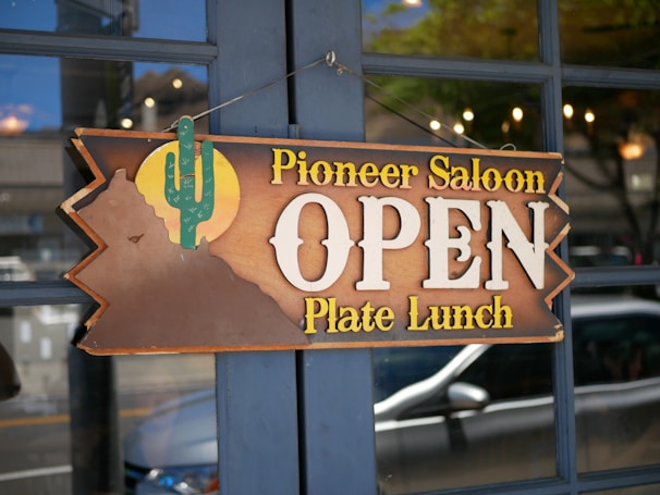 A bright, inviting storefront sign of Pionner in Texas with natural sunlight.