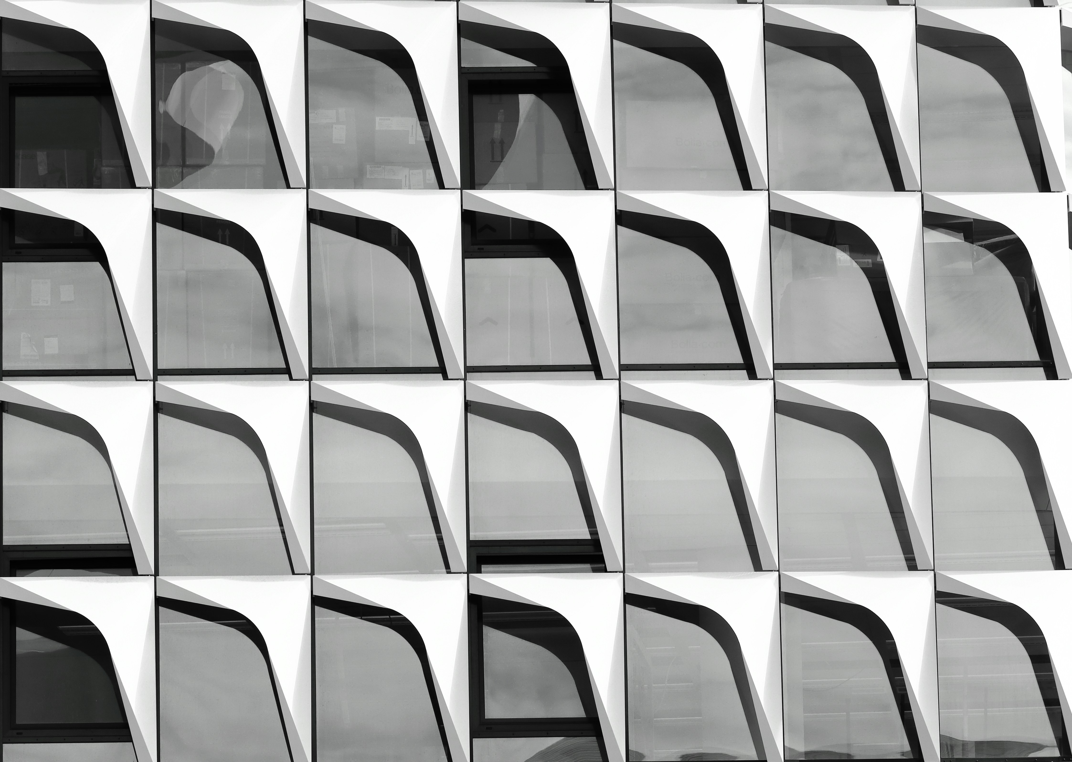 a very tall building with lots of windows