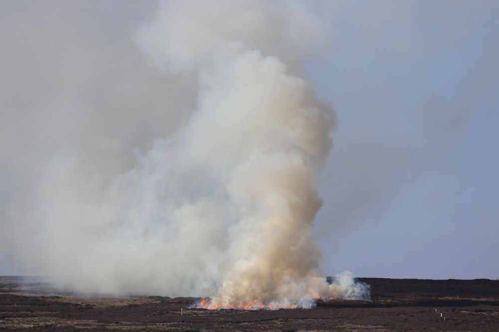 white smoke coming out from a factory