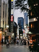 people walking on street during nighttime