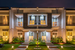 white and brown concrete house