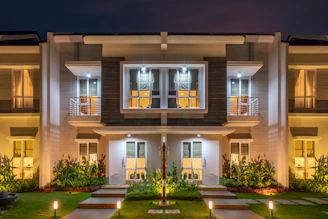 white and brown concrete house