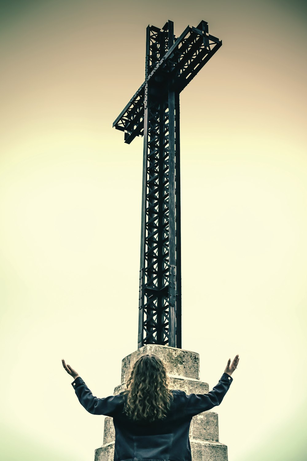 black and white cross with cross