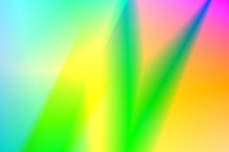 Bright gradient background blending pink, yellow, and green hues symbolizing the spirit of Holi.