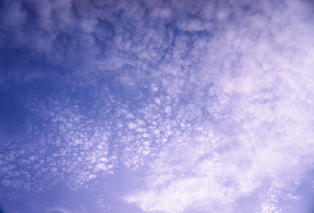 blue and white cloudy sky