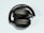 black wireless headphones on white table