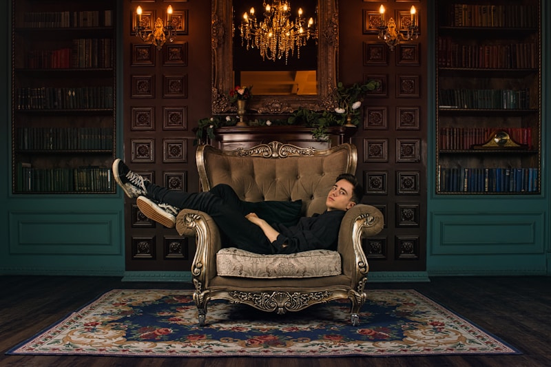 Wealthy man in designer jacket