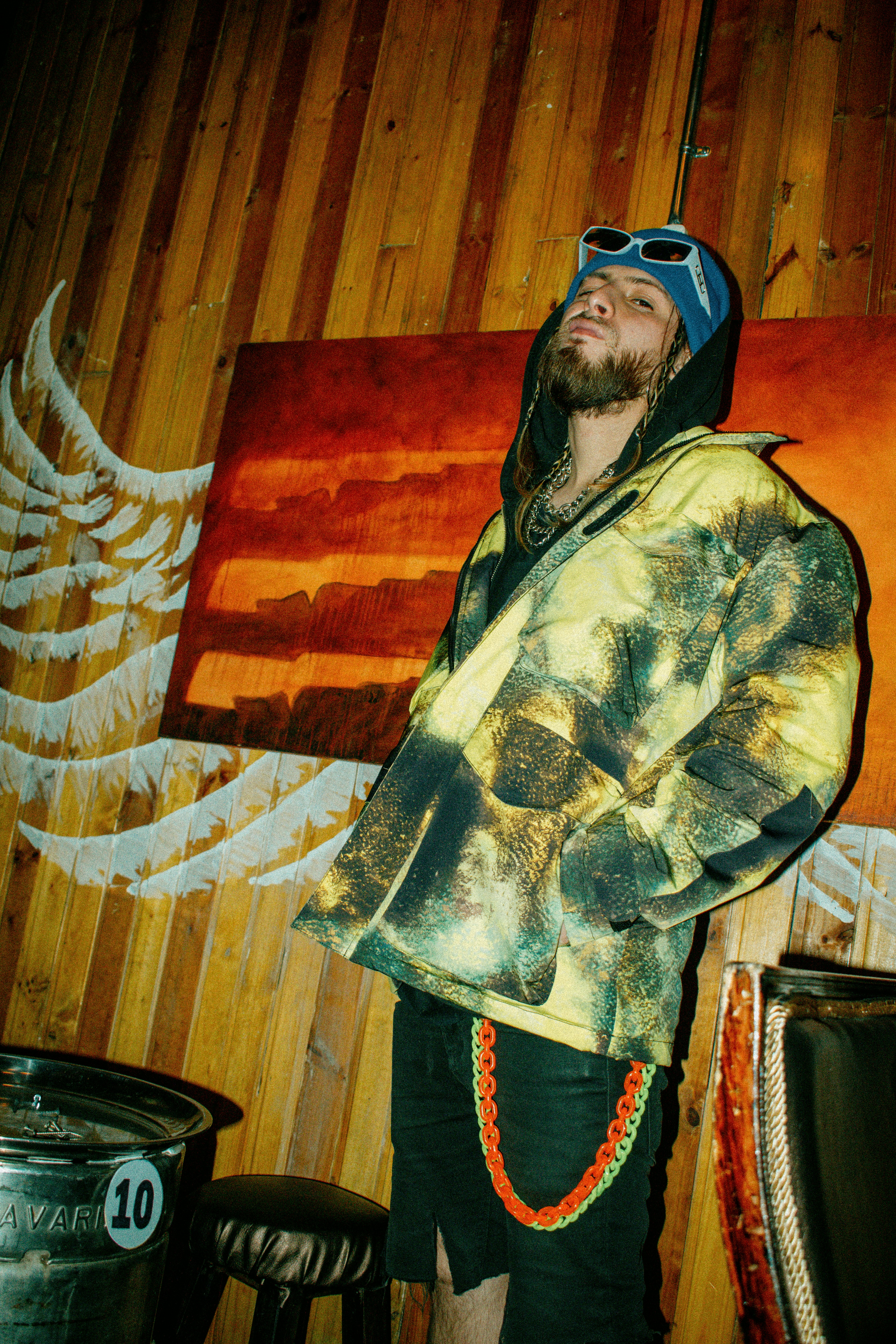 man in brown and black camouflage hoodie