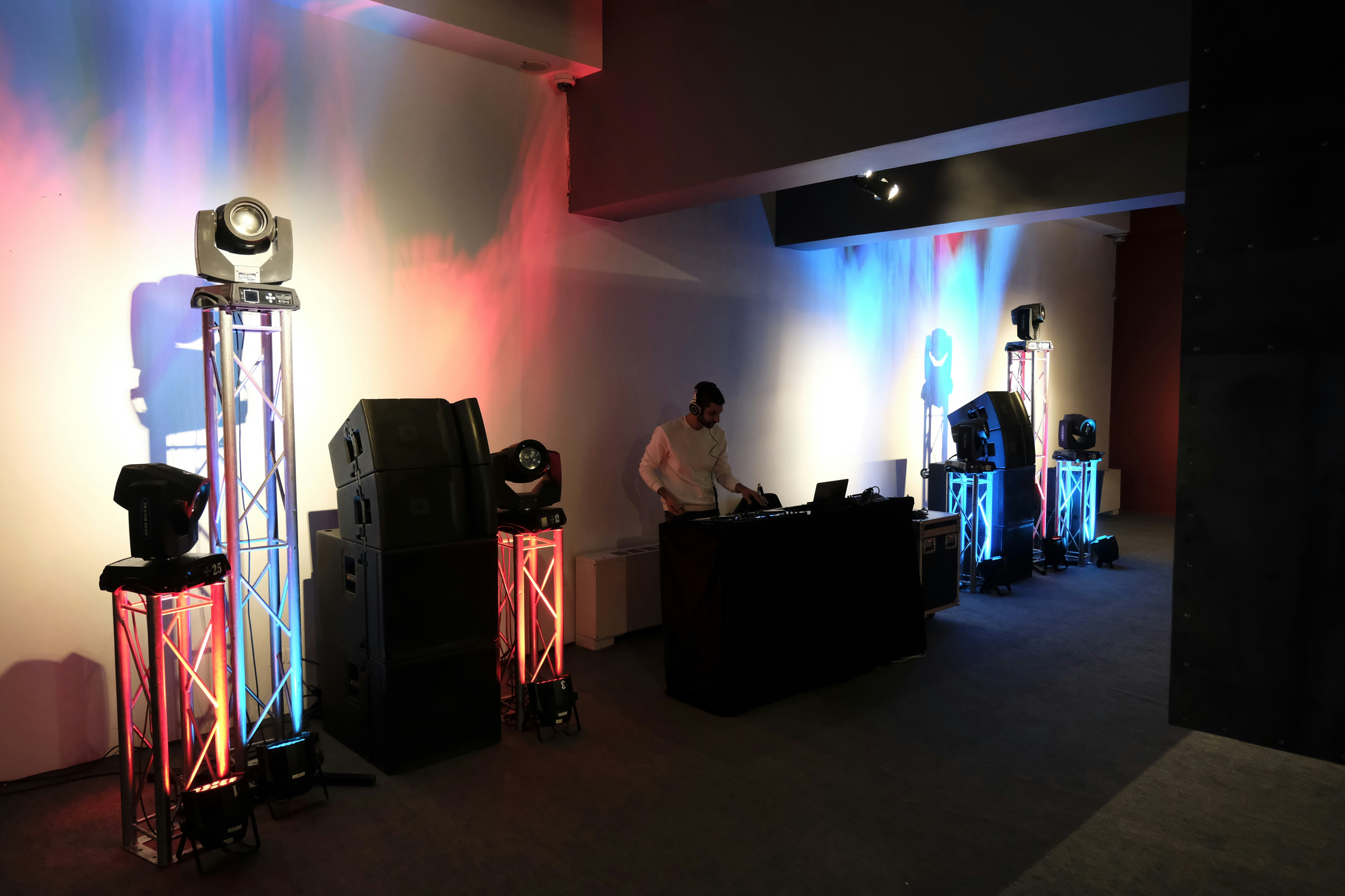 Woman presenting on stage