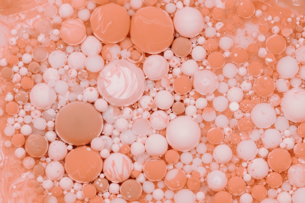 pink and white round plastic