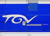 A blue and white logo representing air conditioning services.