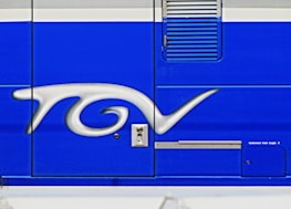 A blue and white logo representing air conditioning services.