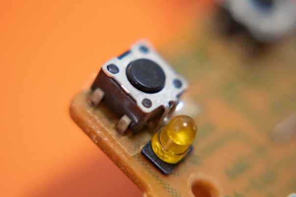yellow and silver circuit board