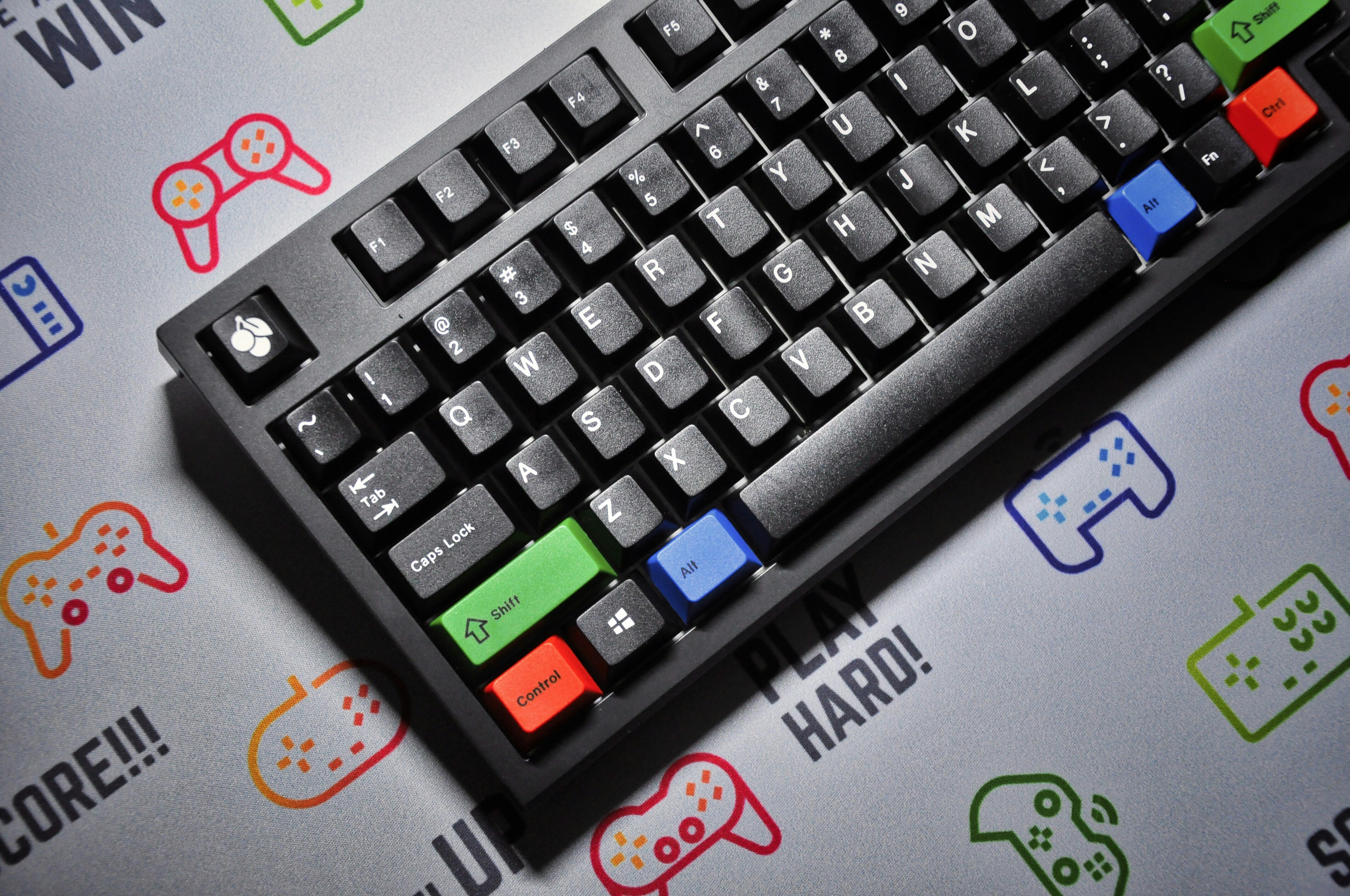 black and green computer keyboard