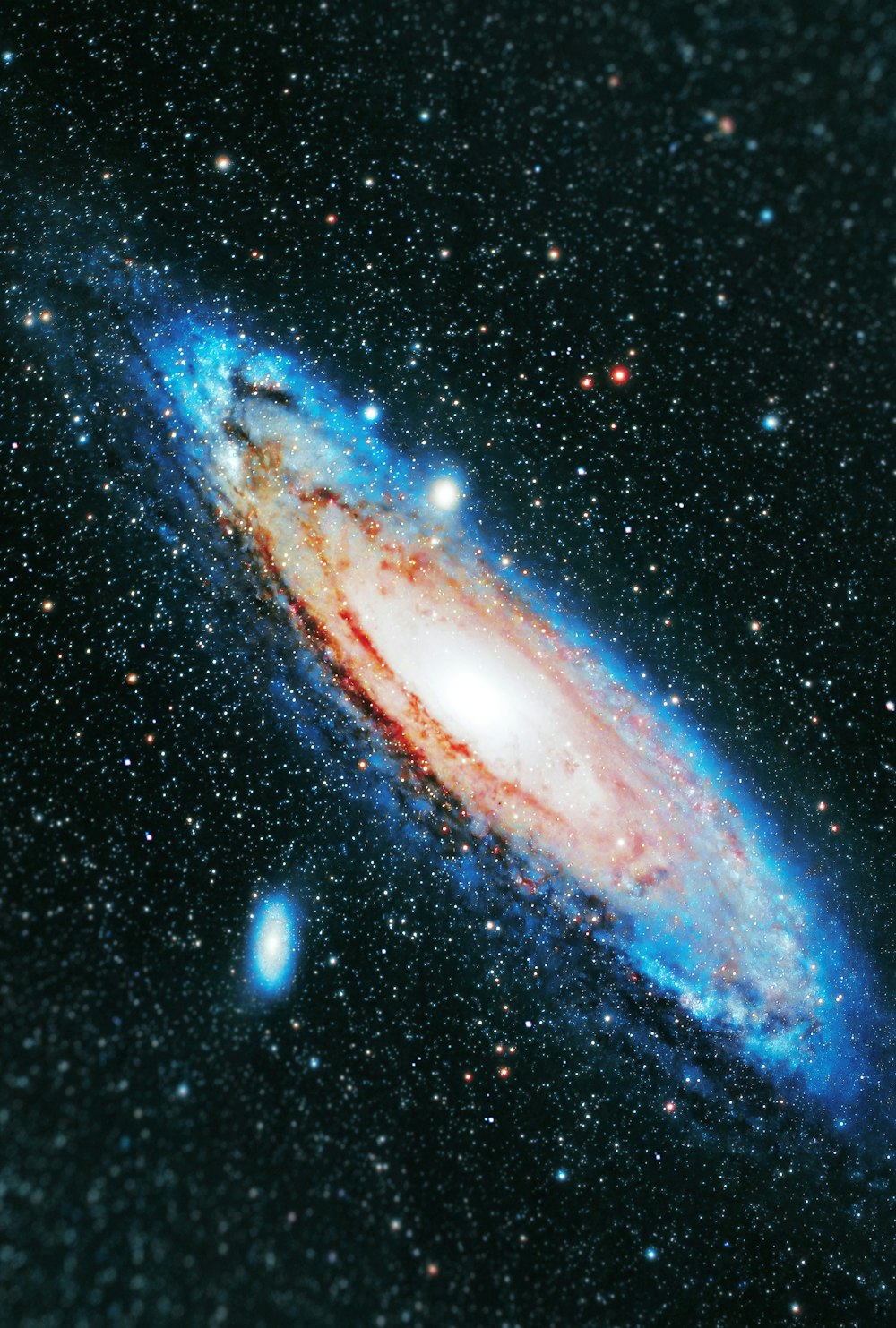 illustrazione della galassia blu e bianca