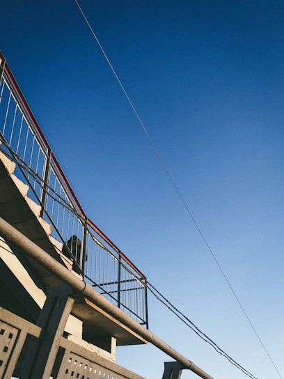 Steel staircases and railings completion shot at Everest Metal workshop in Bursa.