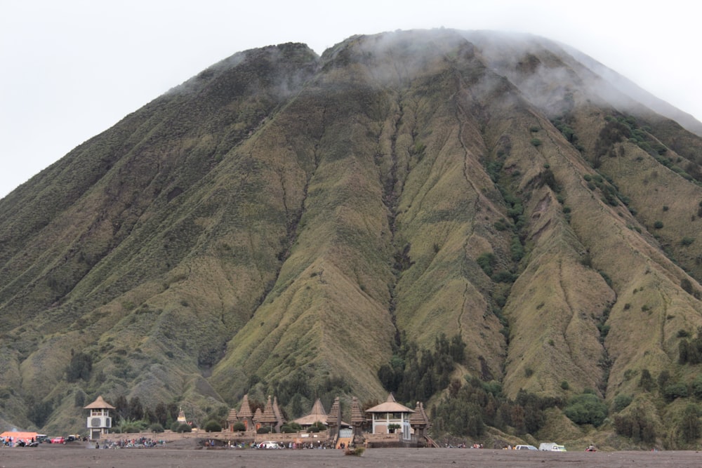 green mountain under white sky during daytime