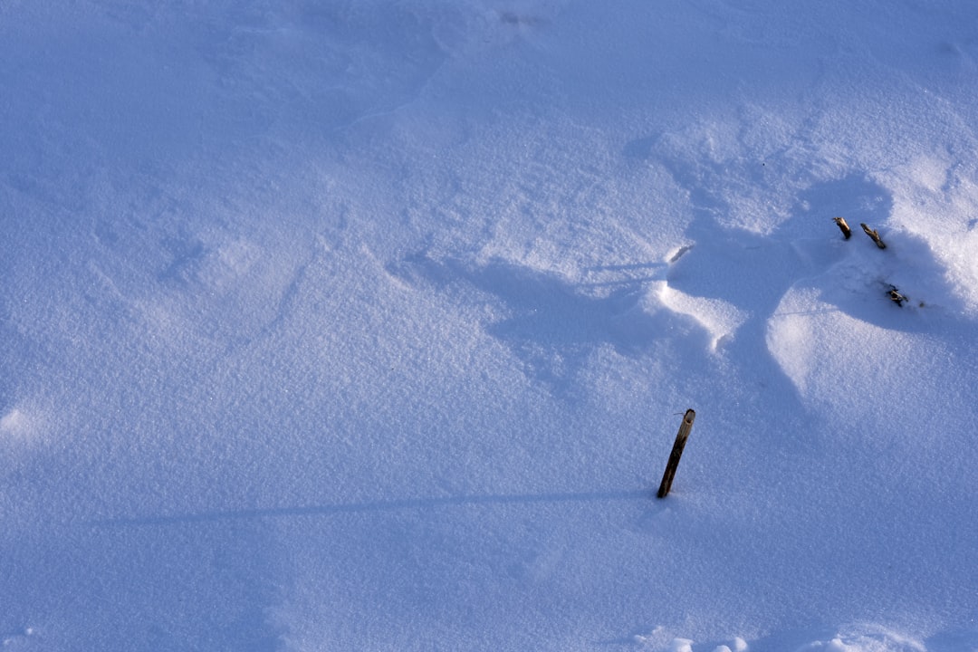 black metal bar on snow covered ground