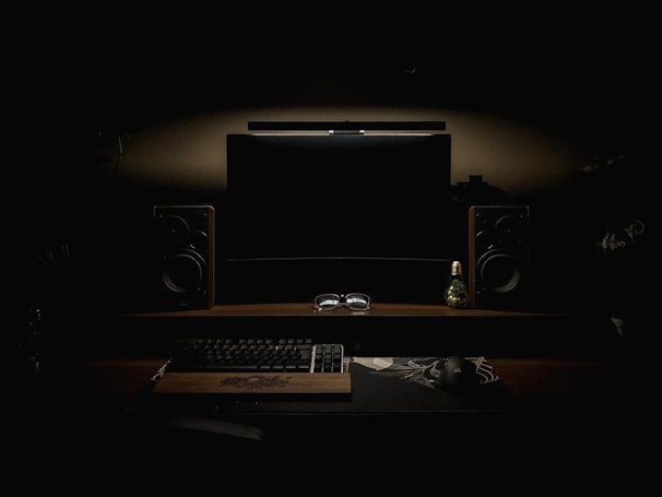 Technician testing a computer monitor for display issues in a bright workshop.