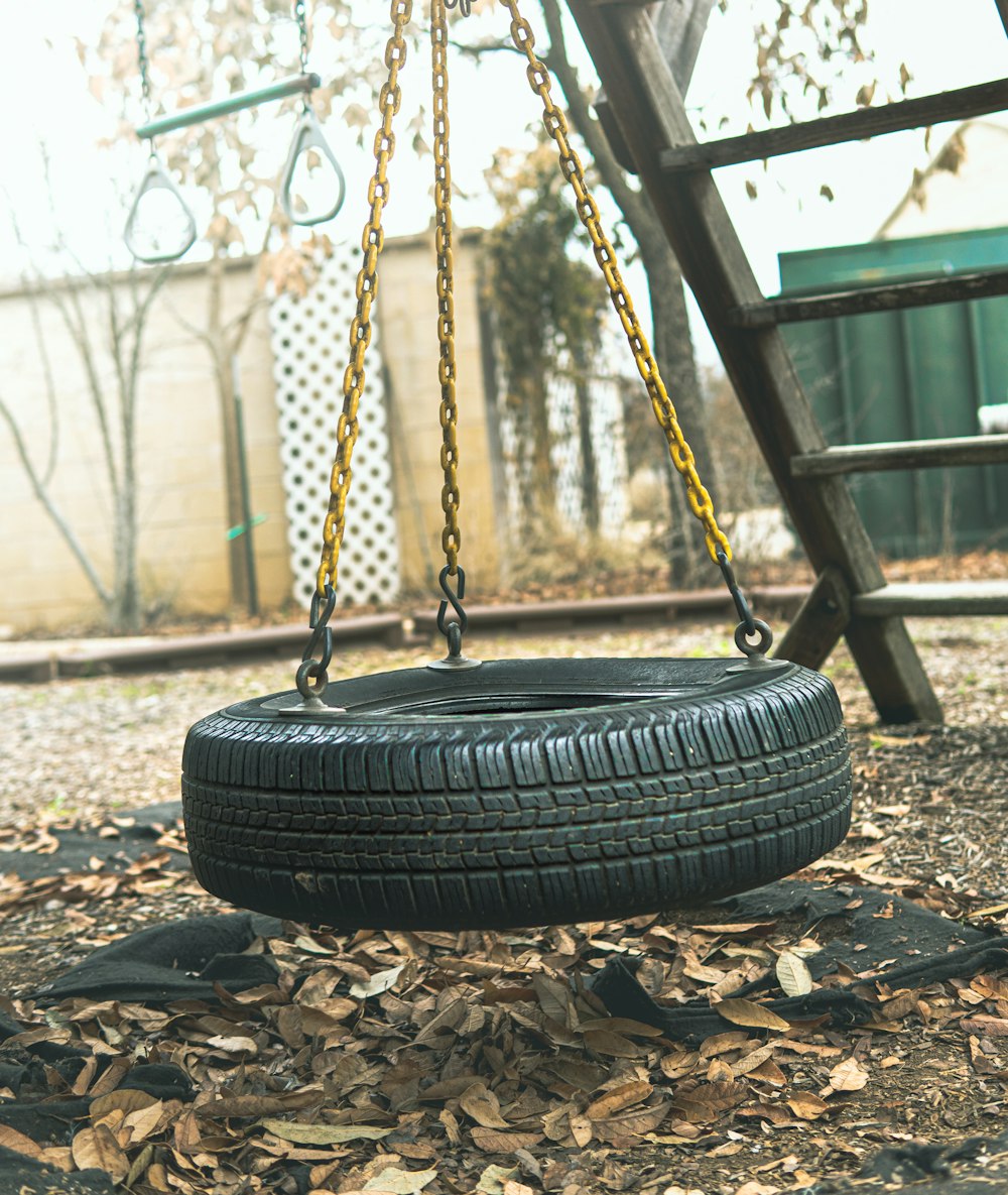 black round container on brown soil