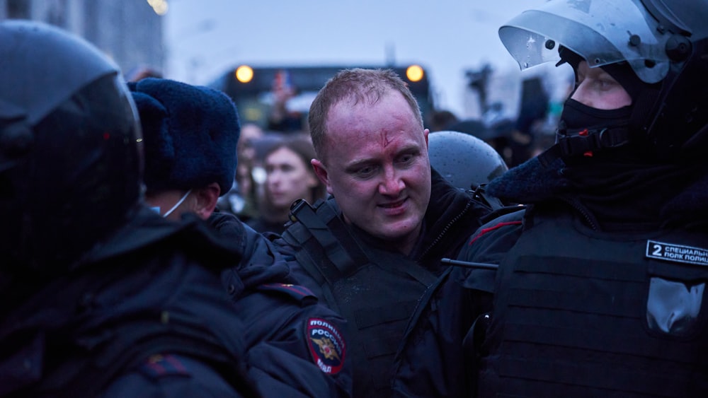 man in black police uniform