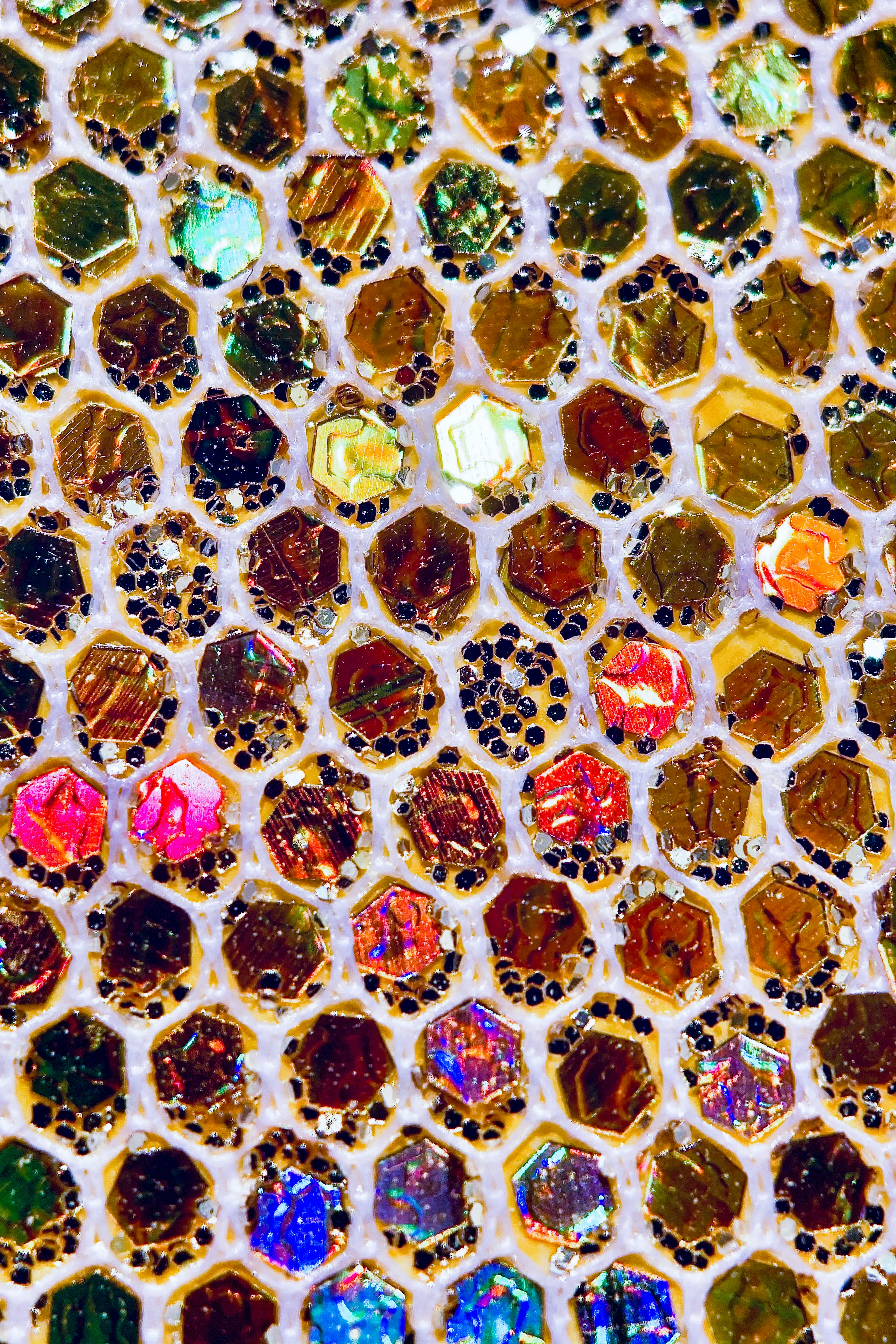 brown pink and white round decor