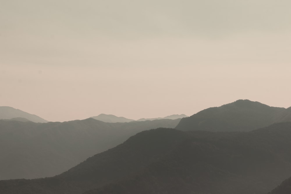 silhouette of mountains during daytime