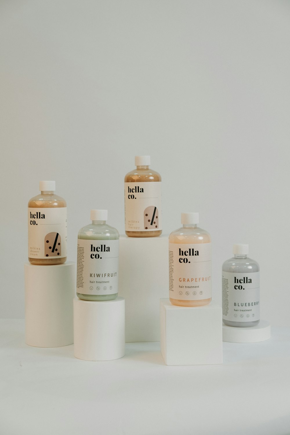 white and brown plastic bottles