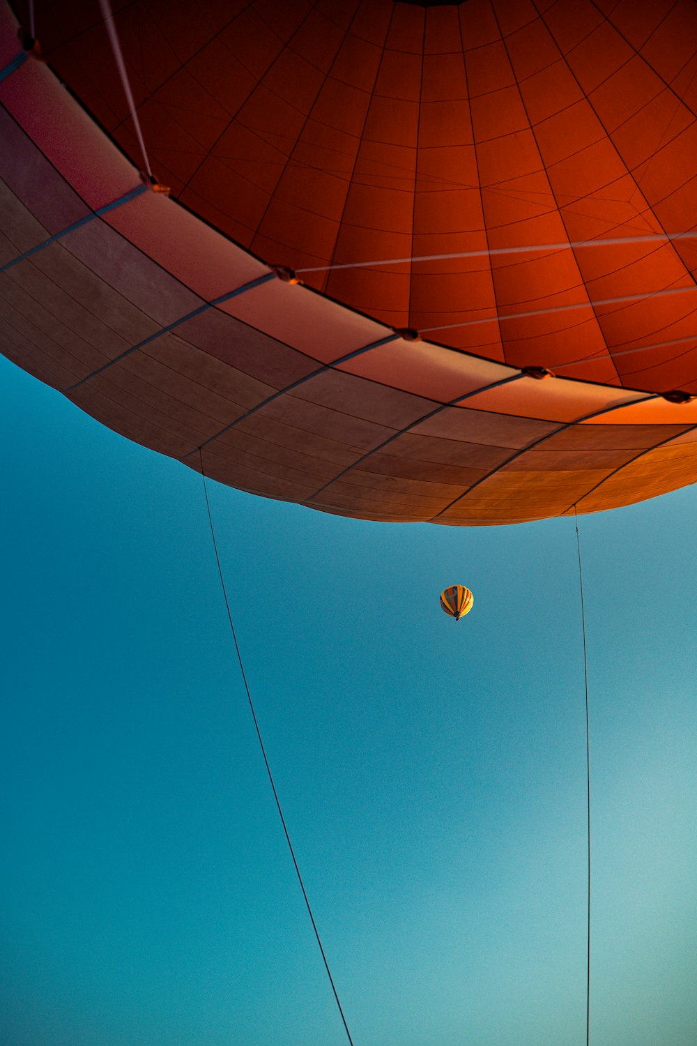 brown hot air balloon in the sky