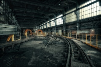 brown and gray train rail