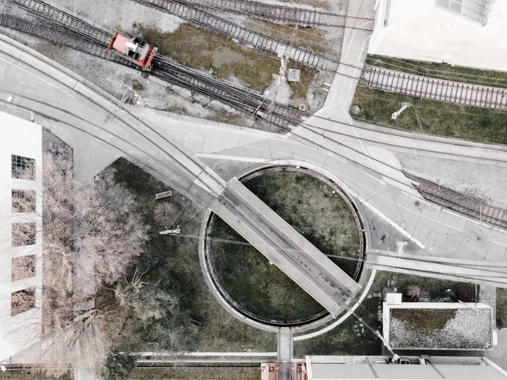 aerial view of cars on road during daytime