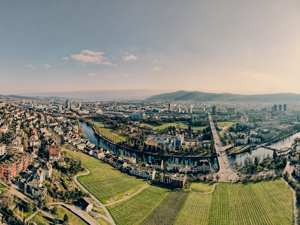 aerial view of green grass field during daytime