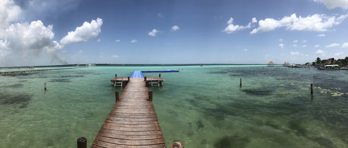 Bacalar lagoon seven shades of blue Mexico