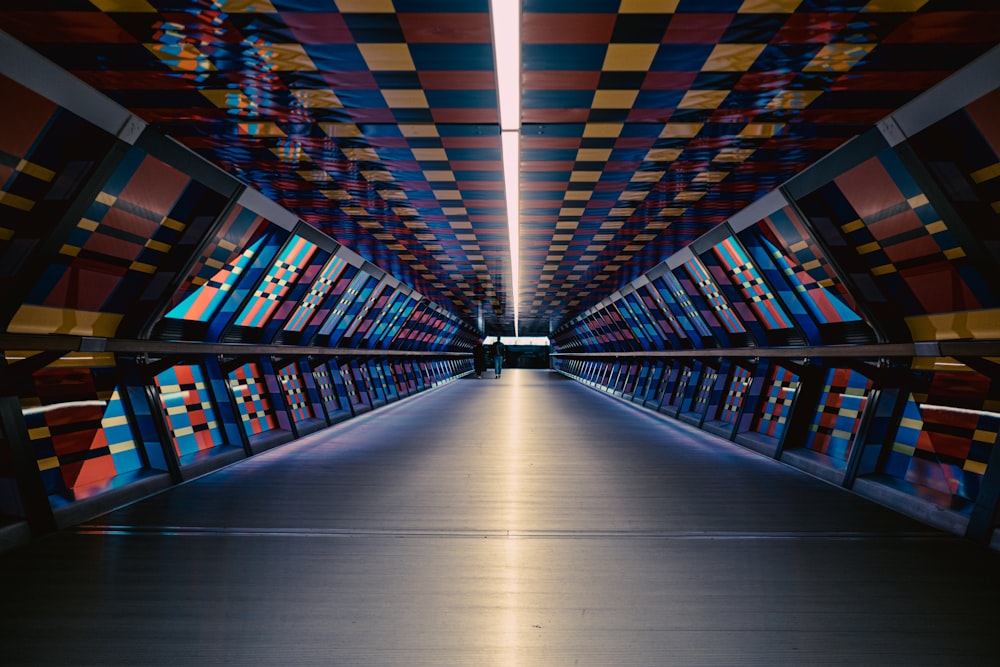 red blue and yellow ceiling